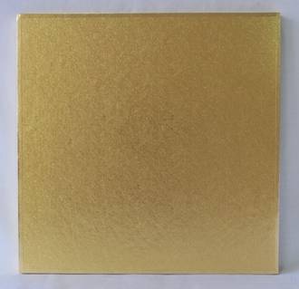 Polystyrene Cake Board, Square, Gold Covered, 11" (275mm)
