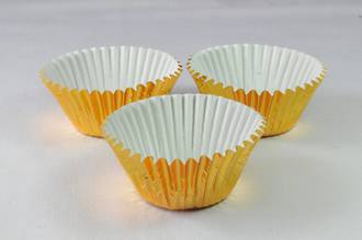 Foil Gold Paper Cups 30x21mm (500) - SOLD OUT