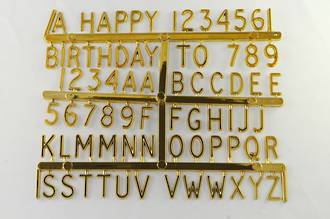 Letter & Numeral Set, gold