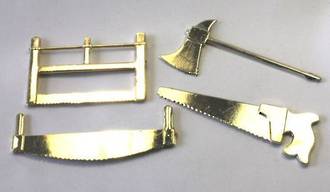 Set of 4 Gold tools 65mm