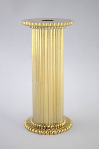 Round Fine Fluted Gold Pillar 75mm