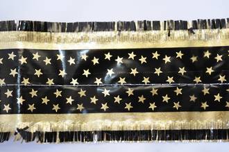 Star Pattern Band 7m x 76mm wide  Gold on Black