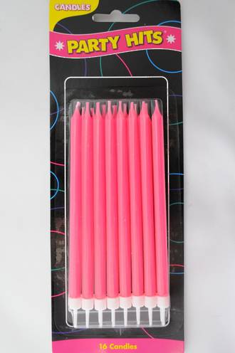 Candle with Holder Taper Pink 130mm (16)