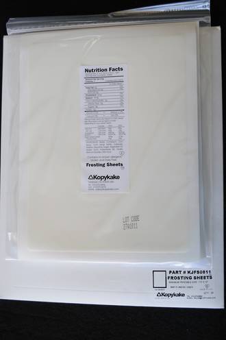 Kopykake Small Frosting sheets (4 x Pkts) 8 x 10.5" (approx A4)
