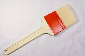 60mm Natural bristle grease brush, Reinforced fiberglass handle (heat resistant to 120°C)