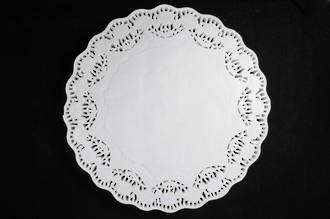 Doyleys, Round 267mm white, Paper lace doyleys (250)