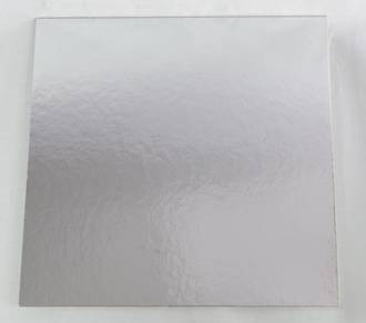 175mm or 7" Square 2mm Cake Card Silver - Bundle of 100