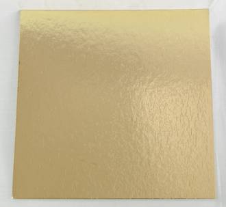 275mm or 11" Square 2mm Cake Card Gold - Bundle of 100