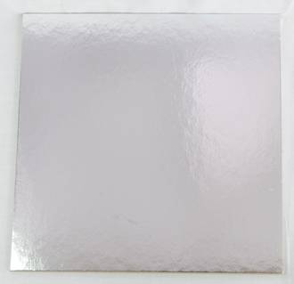 150mm or 6" Square 4mm Cake Card Silver