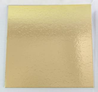 150mm or 6" Square 4mm Cake Card Gold