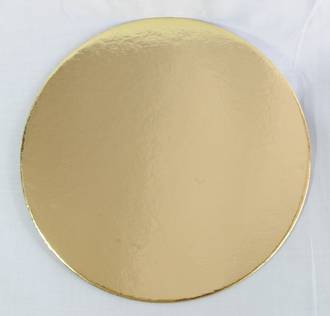 75mm or 3" Round 2mm Cake Card Gold