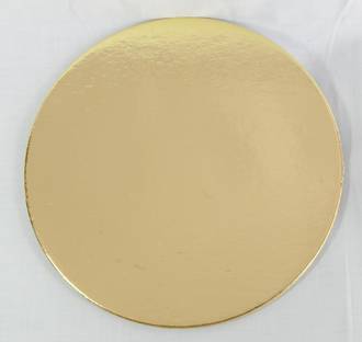 300mm or 12" Round 4mm Cake Card Gold