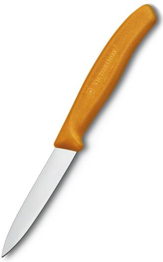 Paring Knife, Orange Nylon Handle (8cm Blade)