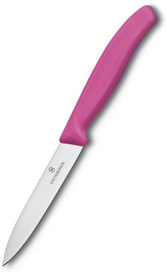 Paring Knife, Pink Nylon Handle (8cm Blade)
