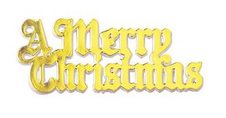 A Merry Christmas - Motto, Metallic Gold 76mm - SOLD OUT
