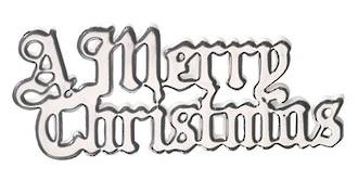 A Merry Christmas - Motto, Silver 76mm