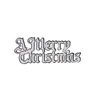 A Merry Christmas - Motto, Silver 76mm