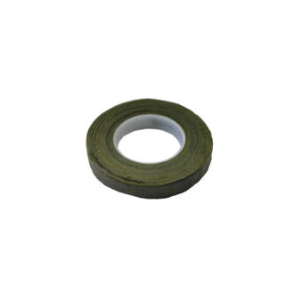 Avocado Green waxed paper, 12mm wide floral tape