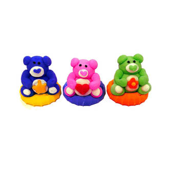 Bear Faces (Assorted) 3D Icing 20mm (Box of 6) - JAN 22 DATED STOCK - 35 LEFT