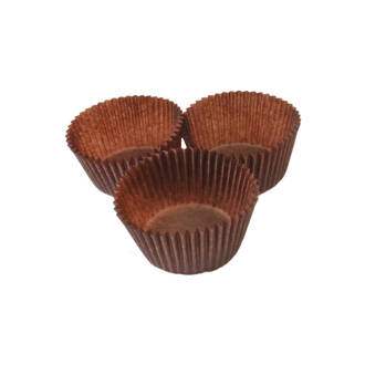 Mini muffin Paper Cases Brown 34x25mm (500) - SOLD OUT