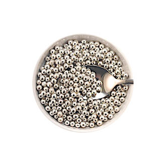 Cachous Metallic Silver 5mm (1kg bag)
