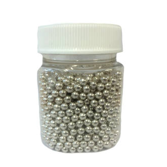 Cachous Metallic Silver 5mm (150g Jar) - DELETED WHEN SOLD