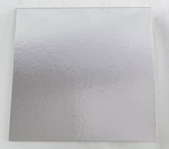 100mm or 4" 2mm Square, Silver Cake Card (Bundle of 100)
