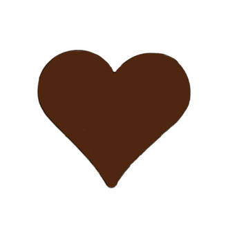 Chocolate Dark Plain Heart - 30mm (30PK) - SOLD OUT