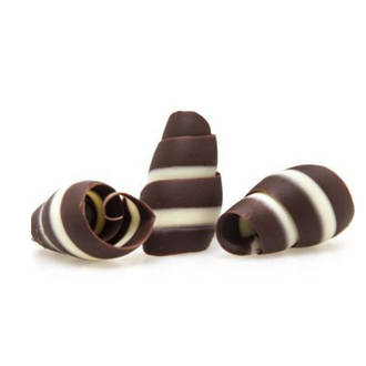 Chocolate Swirl Dark/White 25mmx15mm (200PC) - DATED STOCK ONLY