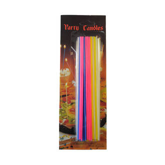 Candle Slim Multi Colours 17cm (24)