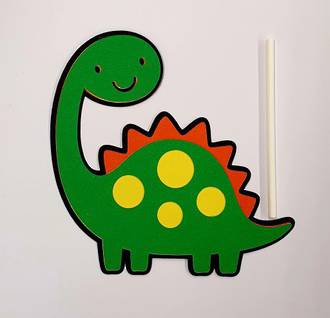 Dinosaur - Green Cake Topper (Card 100x105mm)