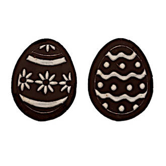 Chocolate Dark Easter Egg shape  Assorted - 25mm (30PK)