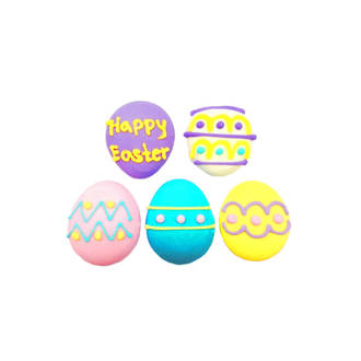 Easter Eggs Assorted, 2D Icing, 27mm (Box of 50)