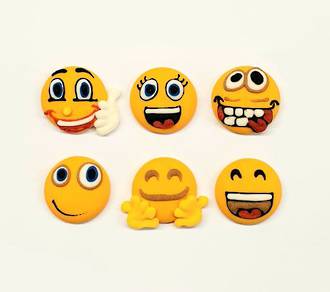 Emoji Faces - Happy Faces 20mm (30)