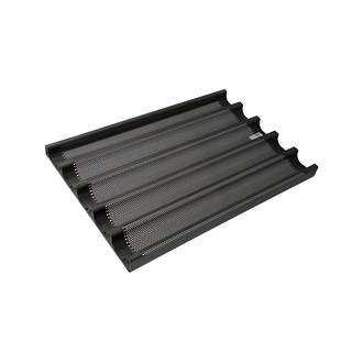 18" French Stick Tray - Perforated 737x450x37mm Teflon