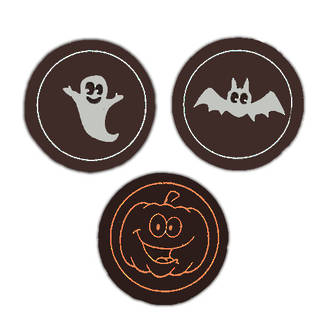 Chocolate Dark Halloween Round - 50mm (30PK) - DUE END SEPT