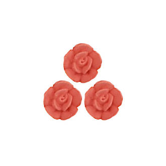 Icing Salmon Roses 10mm, packet of 24 - 10 LEFT - DELETE WHEN SOLD