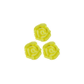 Icing Yellow Roses 10mm, packet of 24 - DELETE WHEN SOLD