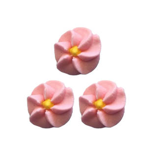 Icing Pink Drop Flowers 18mm (Packet of 50)