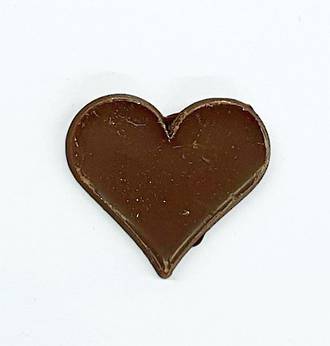 Chocolate Dark Plain Heart - 30mm (30PK)