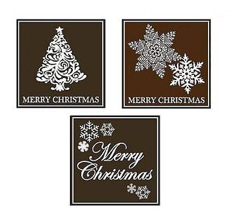 Chocolate Dark "Christmas Assorted" Square 50mm (30PK)