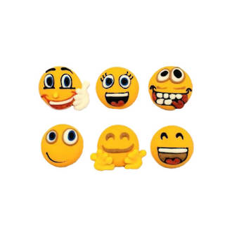 Emoji Faces - Happy Faces 20mm (30)