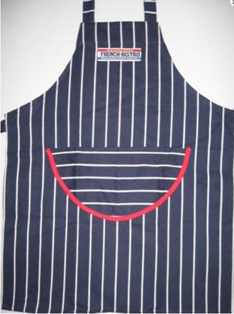 Butchers Stripe Apron Navy/White Stripe