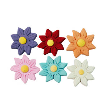 Icing Assorted Daisy,35mm(Red, Lavender, Pink, White) Box of 120 - SOLD OUT