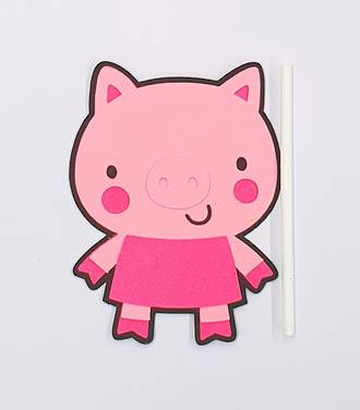 Pig - Pink Cake Topper (Card 60x80mm)