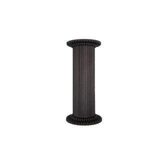 Round Fine Fluted Black (Matt)  Pillar 75mm - 425 LEFT