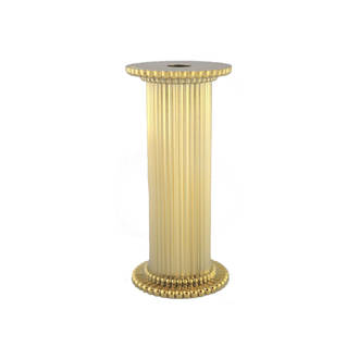 Round Fine Fluted Gold Pillar 75mm
