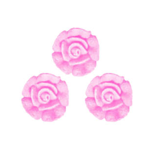 Icing Pink Roses 15mm, packet of 24