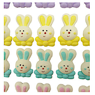Easter Rabbit With Bowtie, 38mm 2D Icing (Box of 40)
