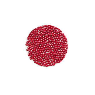 Sugar Pearls 4-5mm-Xmas Red (1kg bag)